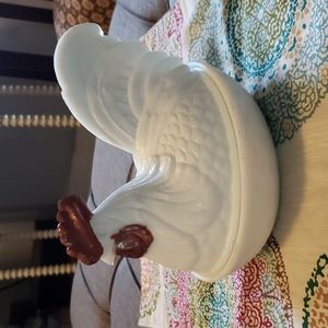 Vintage ceramic hen on nest